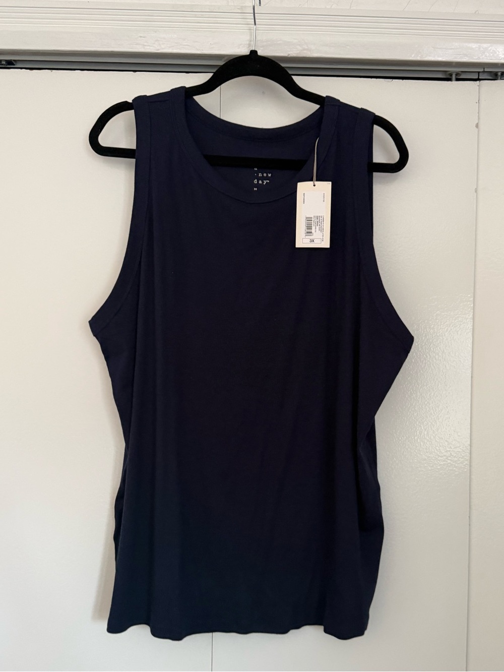 NWT a new day Navy Sleeveless Scoop Neck Ribbed Tank.